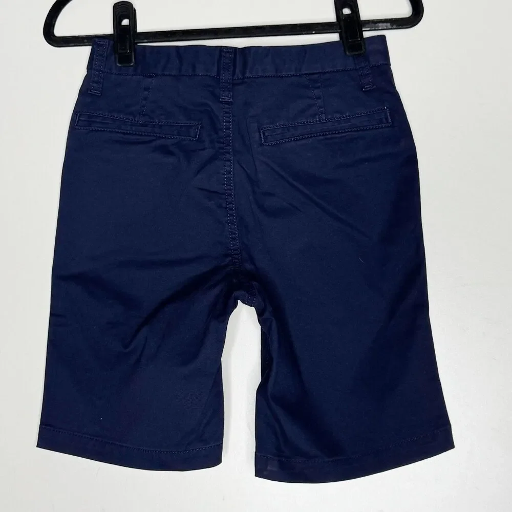 New Gap Kids Uniform Dressy Chino Shorts  Navy Blue Boys Size 14 Slim